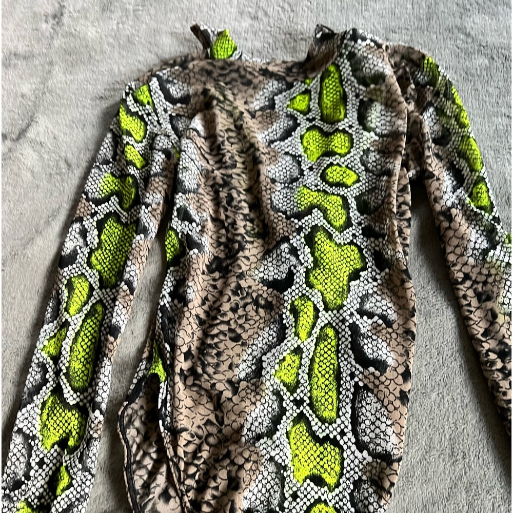 Snake print bodysuit